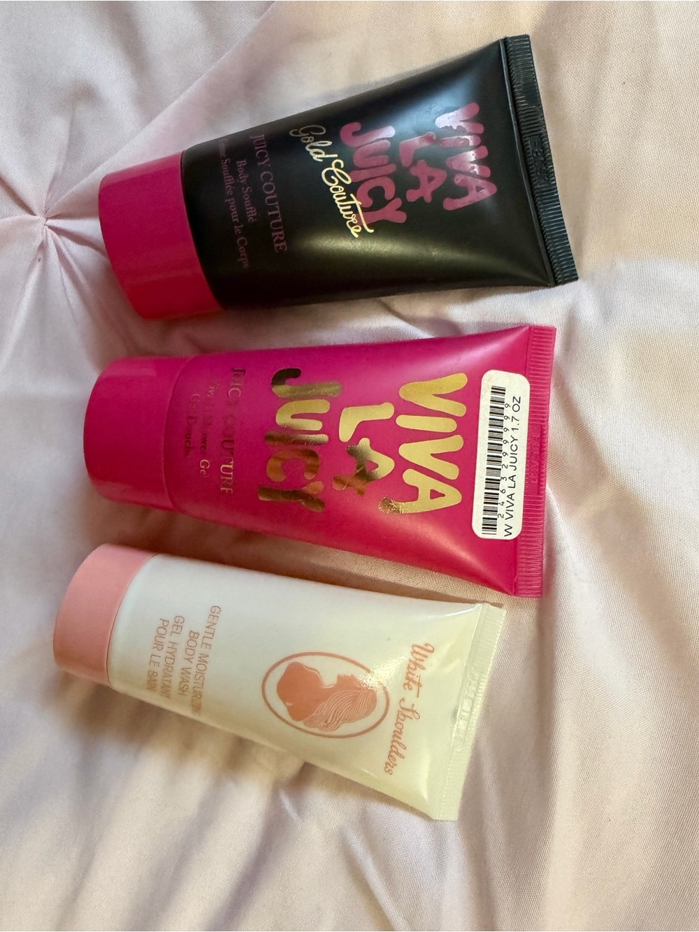 Juicy Couture  Trio Body Lotion and body wash Set - Pink, Black, White